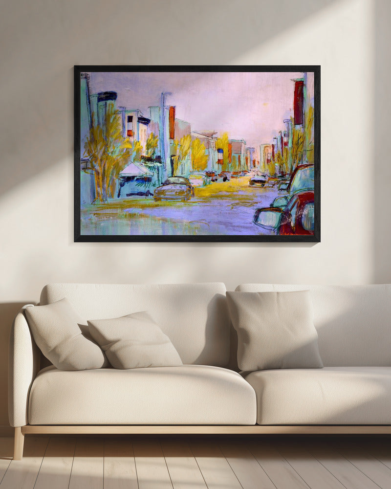 Sunlit Street Scene | Canvas