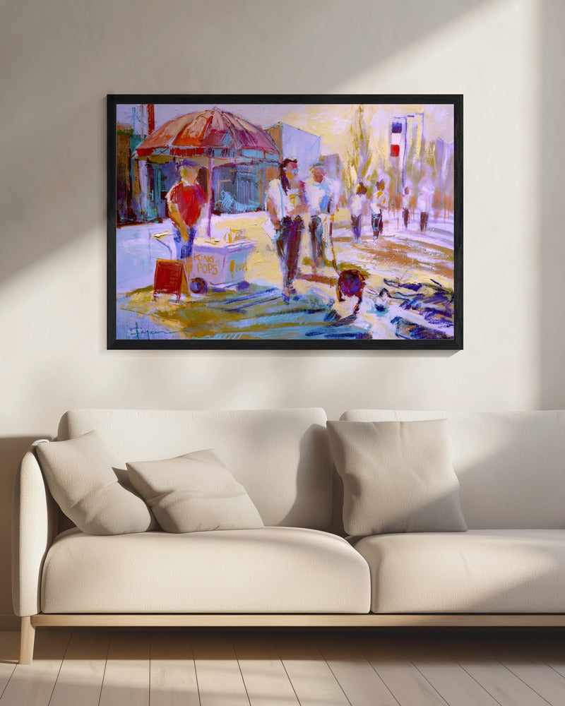 Sunny Stroll Scene | Canvas