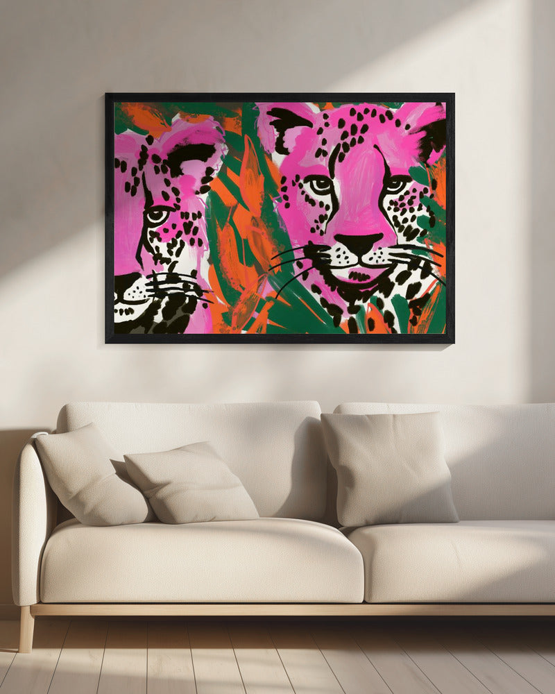 Pink Cheetah Duo | Canvas
