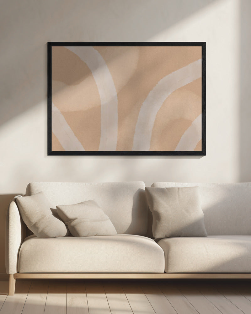 Neutral Abstract Watercolor. Minimalist In Pastel Colors No. 5 | Canvas