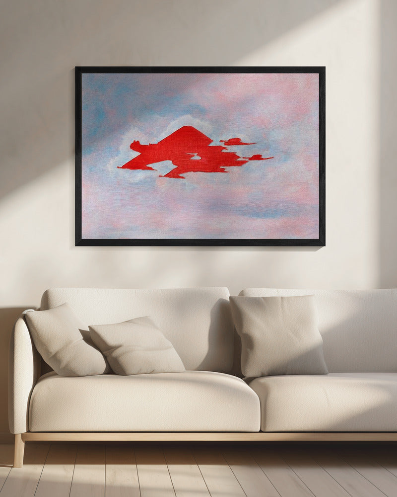 UAP Red, Cloudy Sky | Canvas