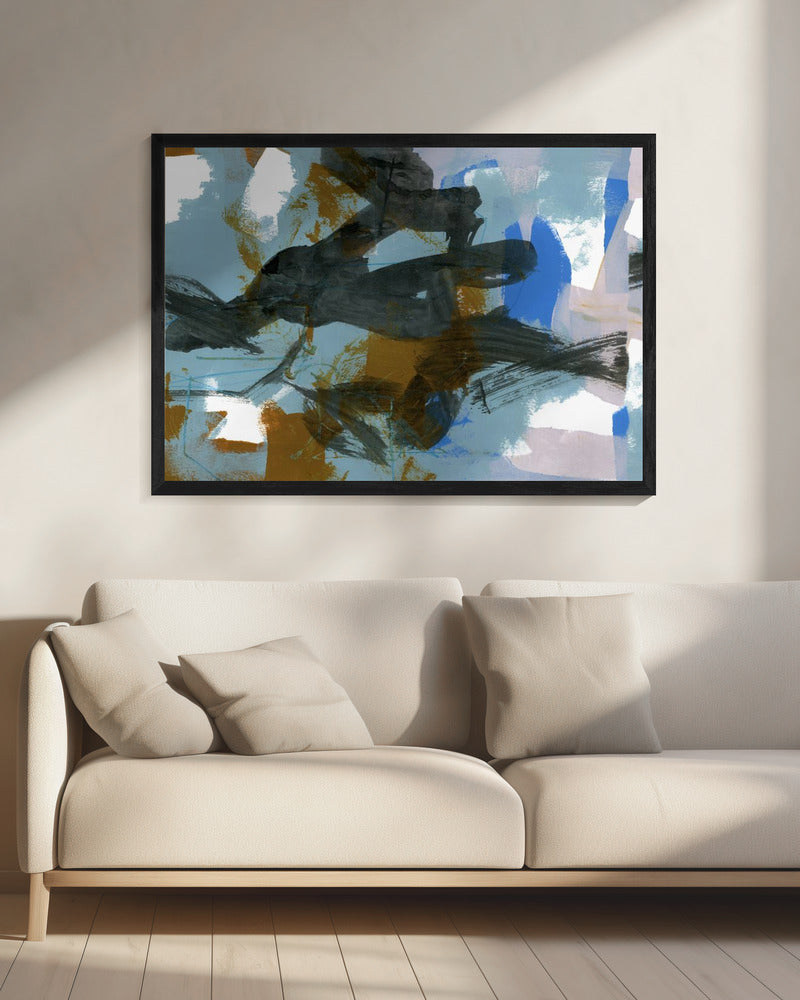 Abstract Blue Dance No 2 | Canvas