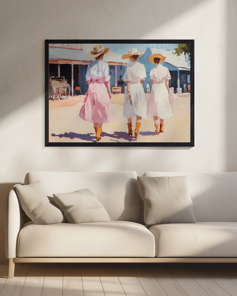 Retro Western Ladies | Canvas