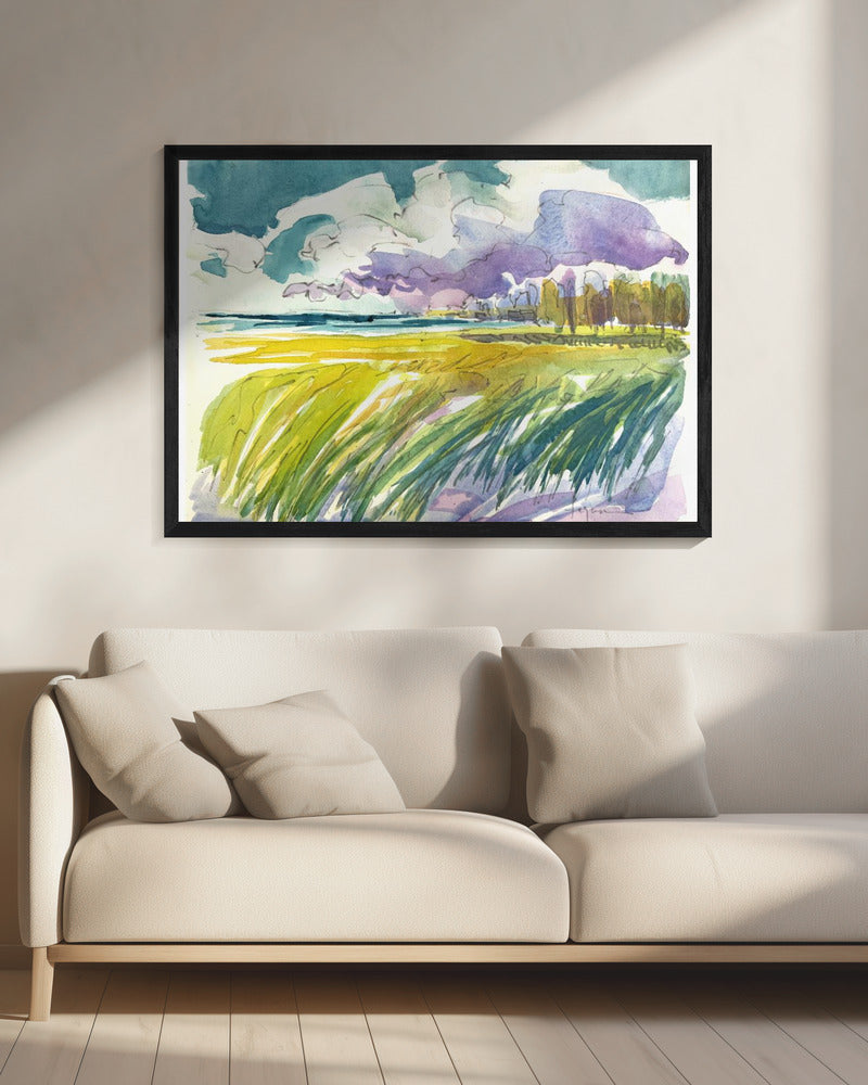 Serene Meadow Skies | Canvas
