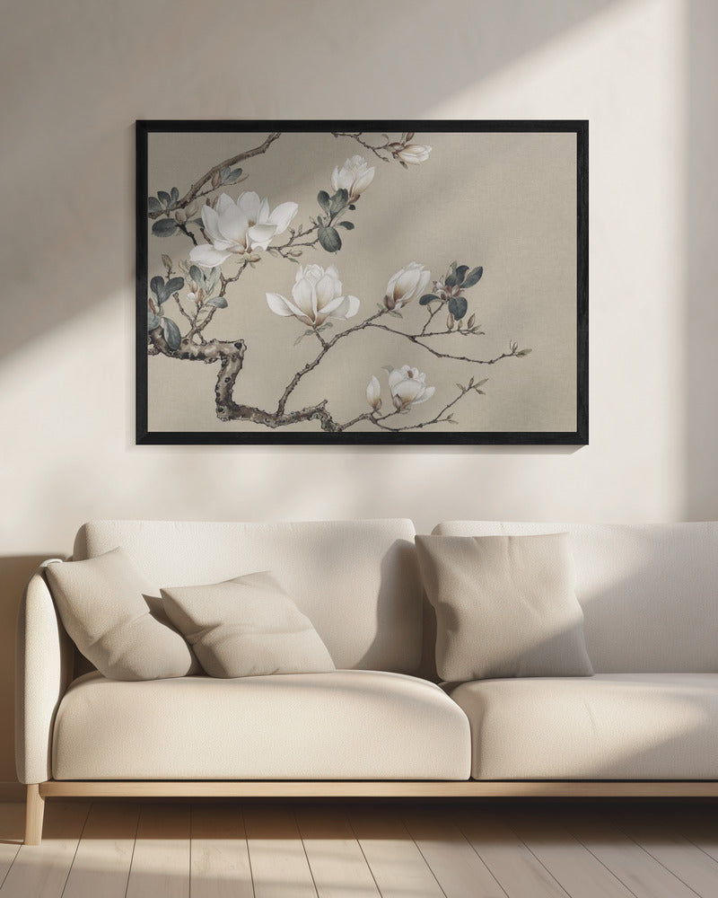 Chinoiserie Magnolia Blooms | Canvas