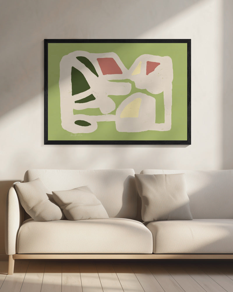 Green and pink ABSTRACT | Canvas