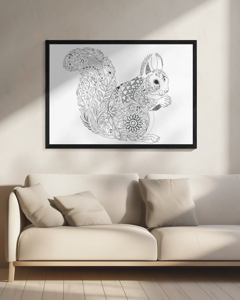 Ornate Squirrel Design | Canvas