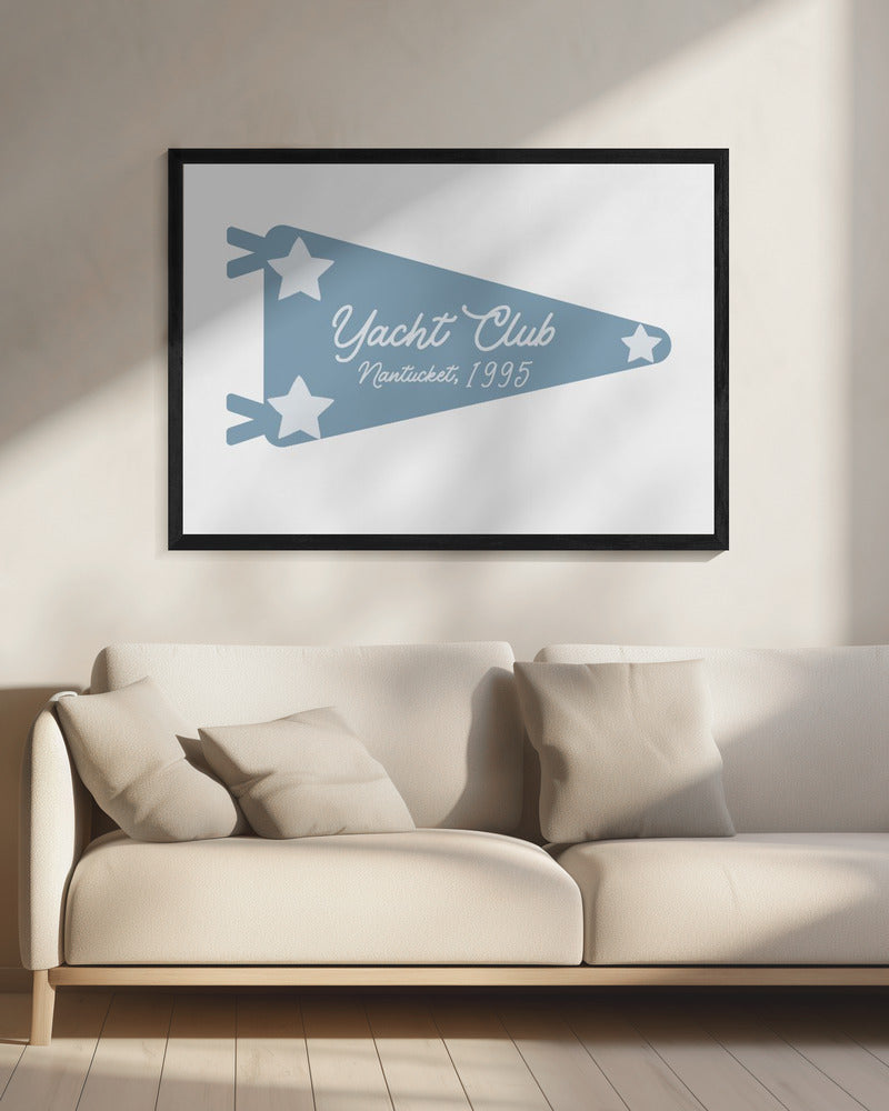 Yacht Club Blue Pennant | Canvas