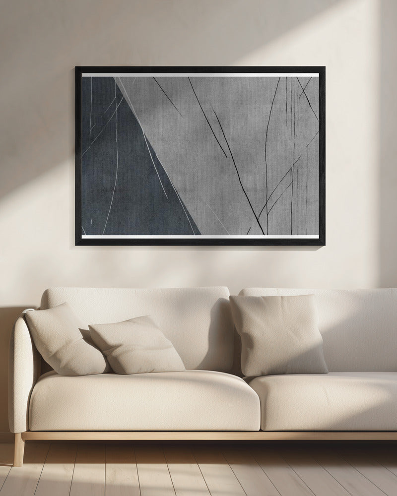Abstract Lines on Grey | Canvas
