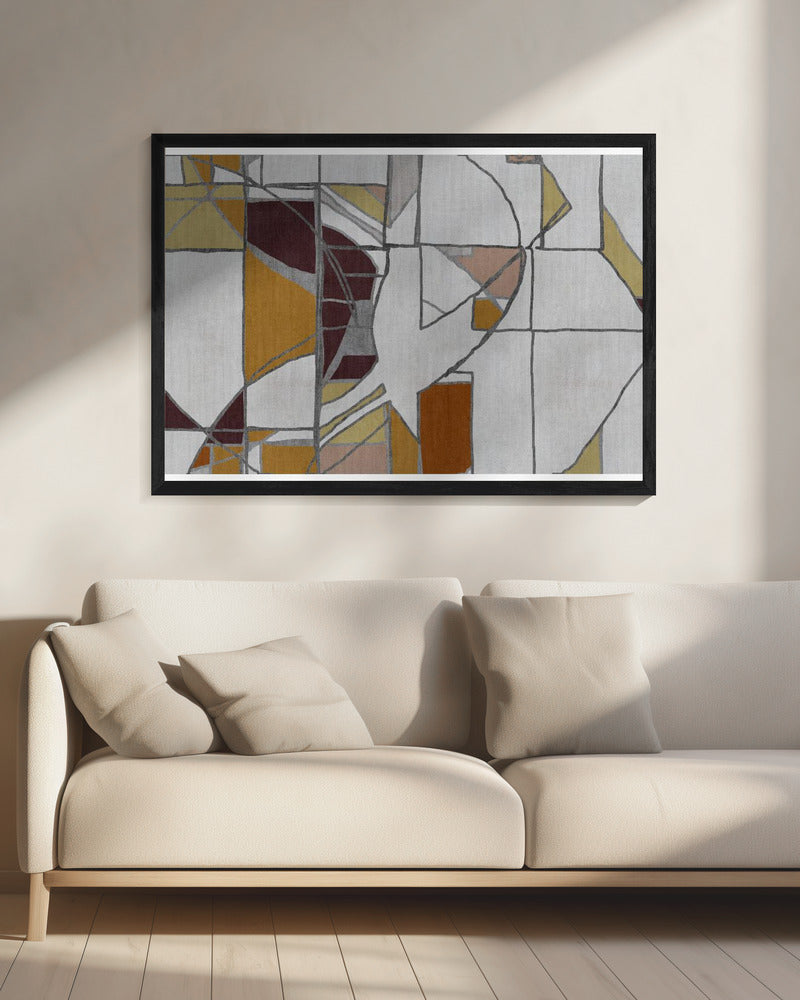 Abstract Geometric Forms in Warm Tones | Canvas