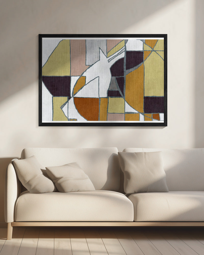 Abstract Geometric Forms in Warm Tones | Canvas