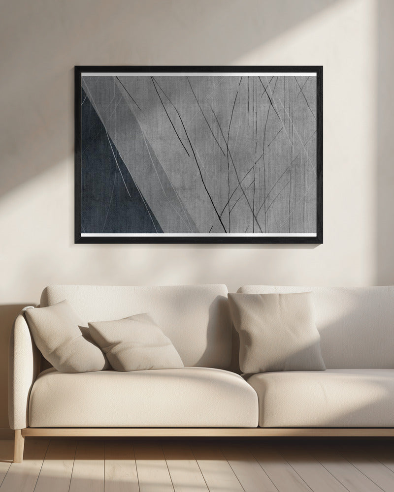 Abstract Lines on Grey | Canvas