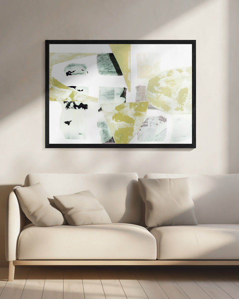 Lemon Grey Geometry | Canvas