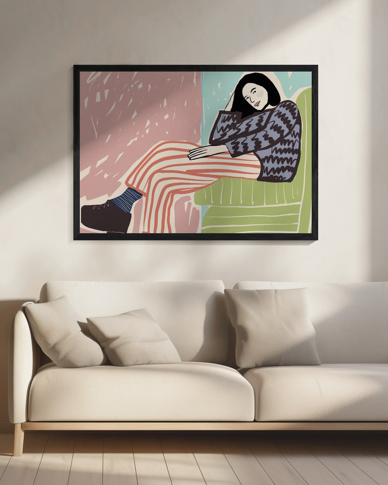Lady on chair | Canvas