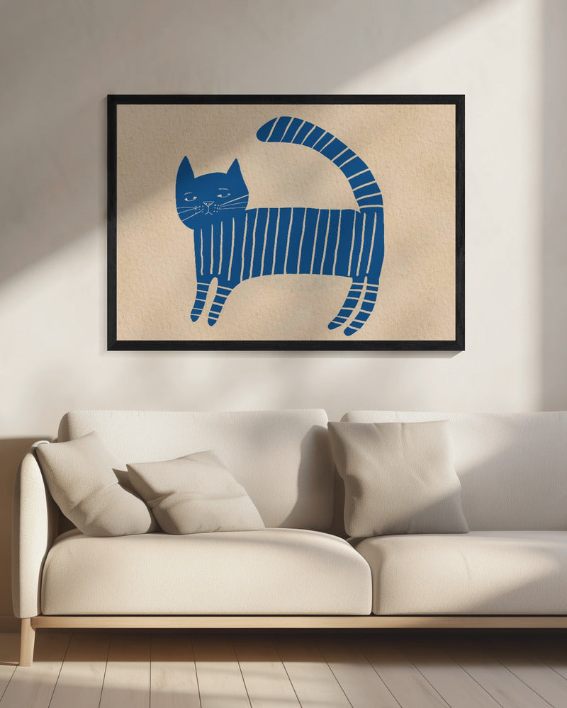 Blue cat nursery | Canvas