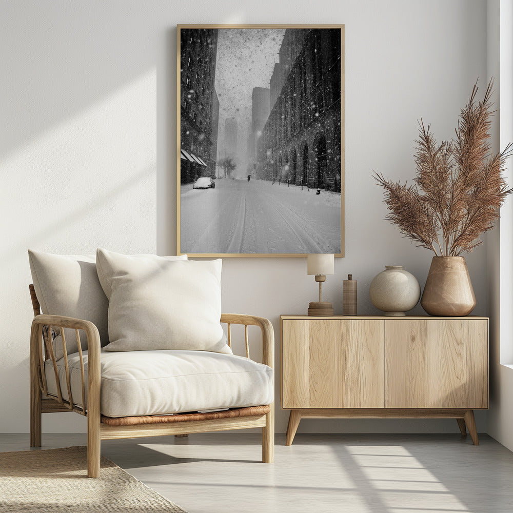 New York Walker in Blizzard | Poster