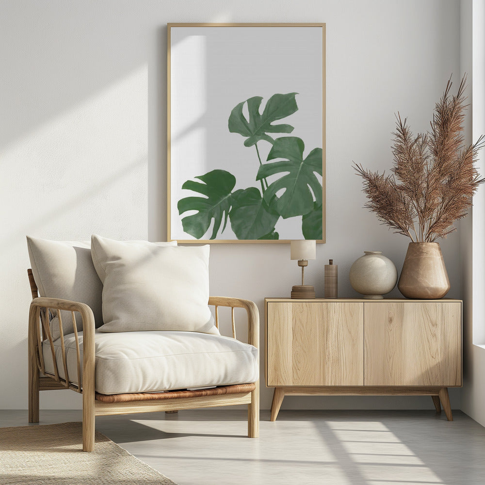 Monstera Aqua 04 | Poster