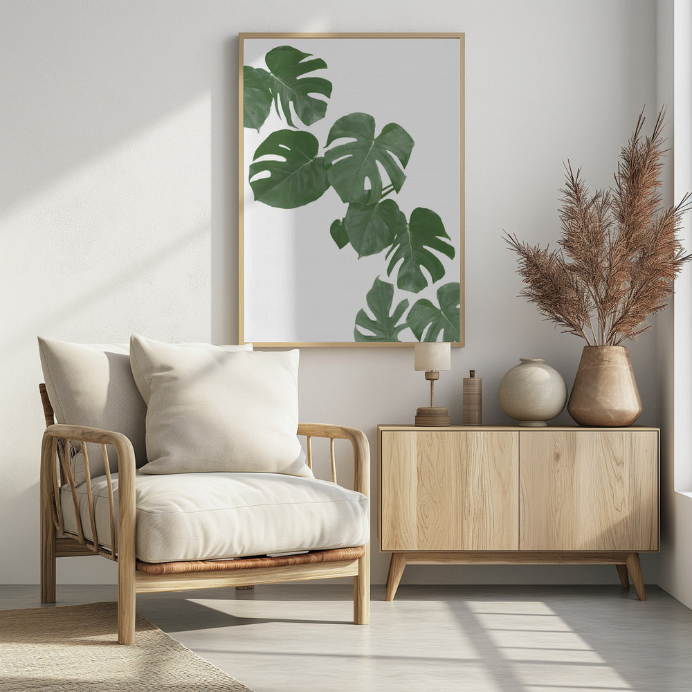 Monstera Aqua 02 | Poster