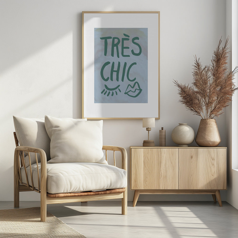 Très Chic Blue Frame | Poster