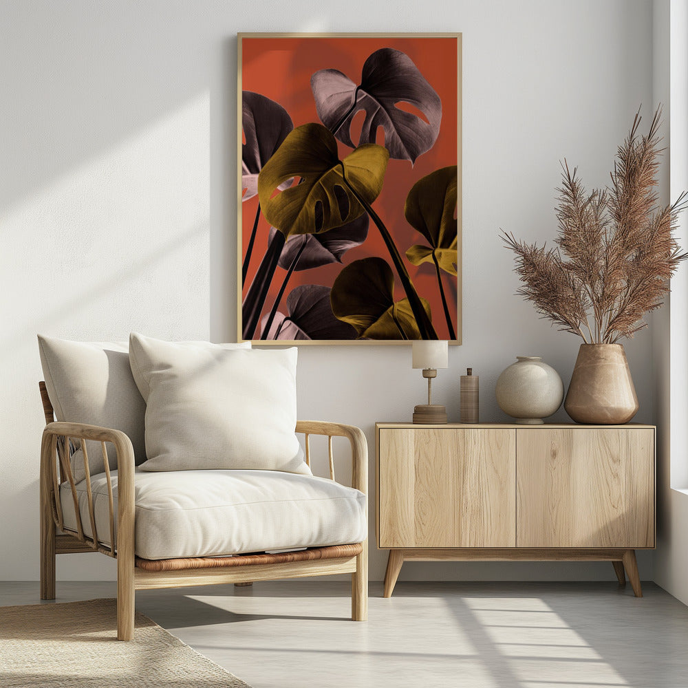 Monstera Orange 01 | Poster