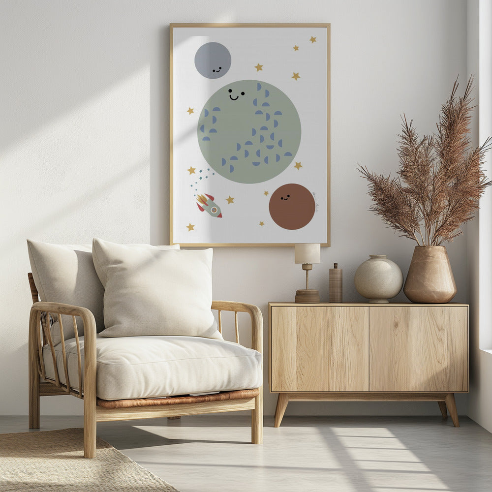 Solar Earth Moon | Poster