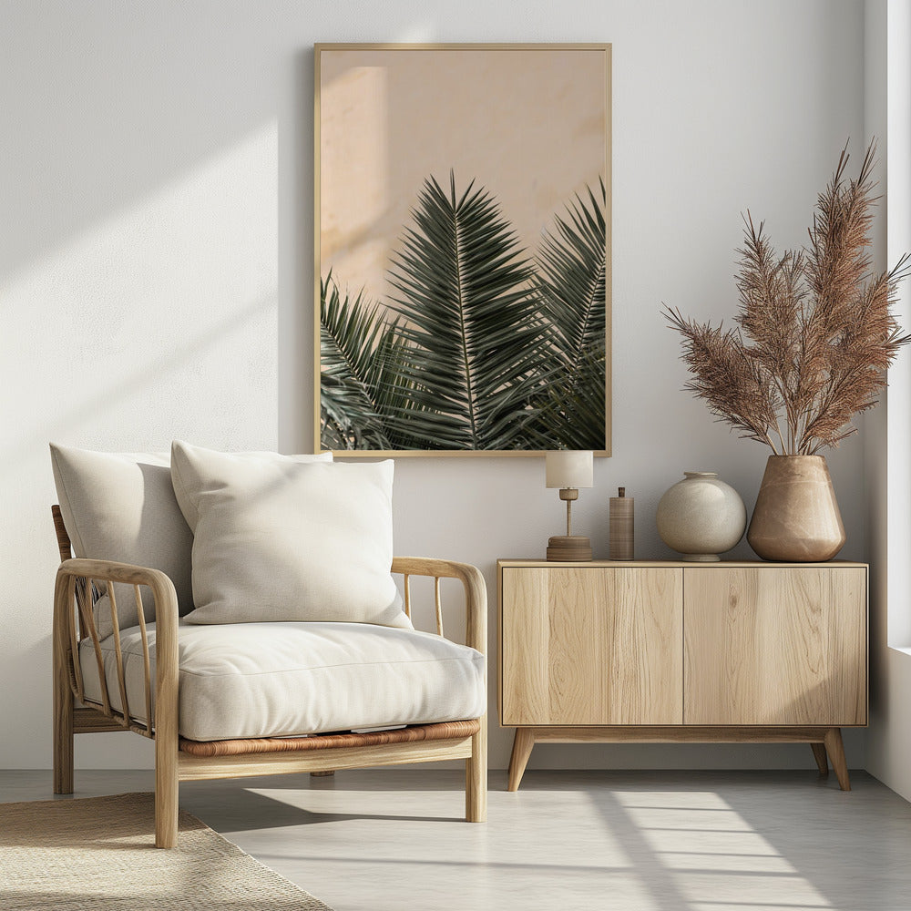 Palm leaves and wall_1 | Poster