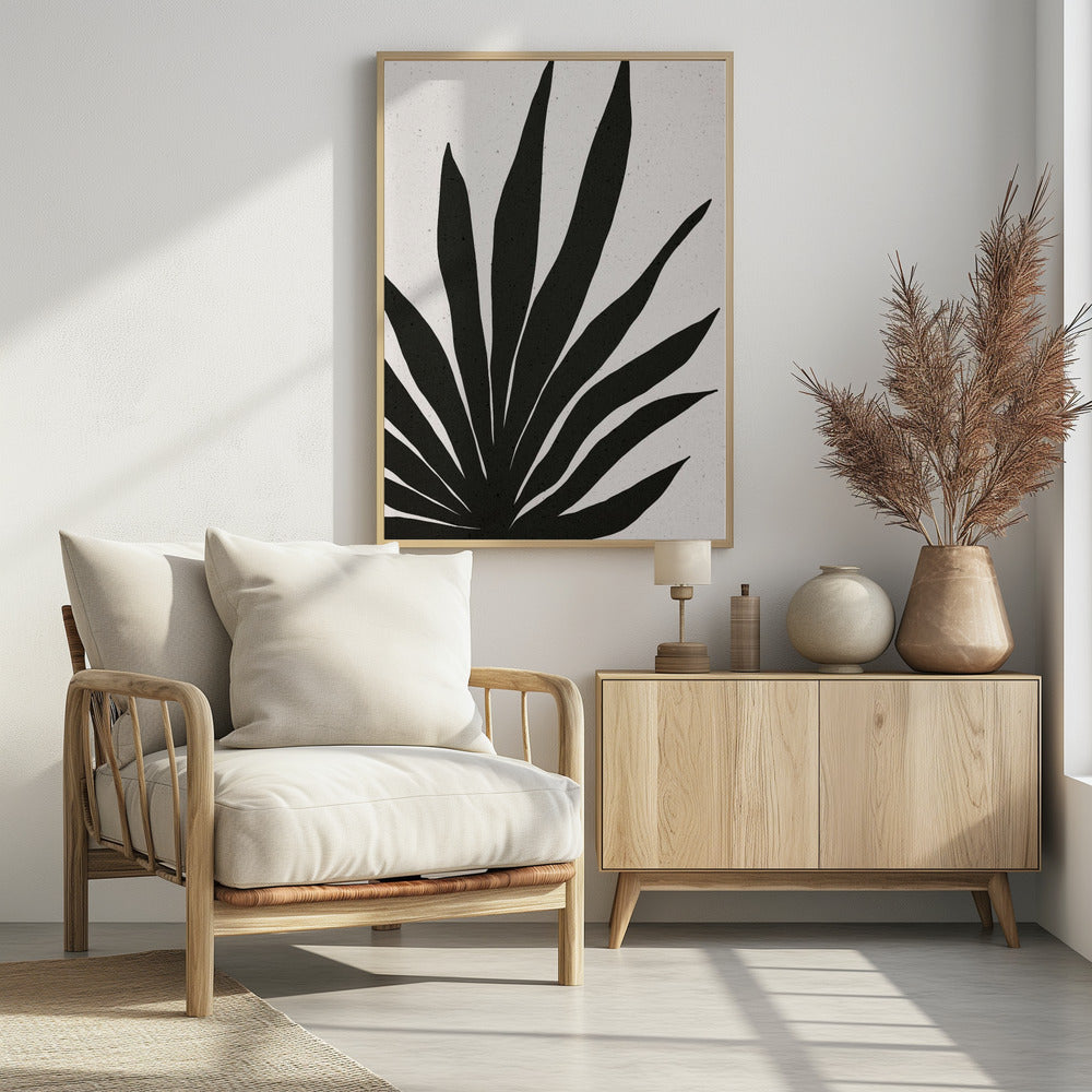 Abstract Black Leaves | Poster