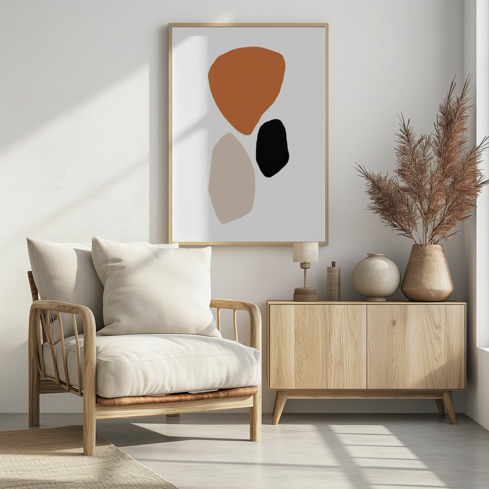 Organic Shapes in Earthy Tones | Poster