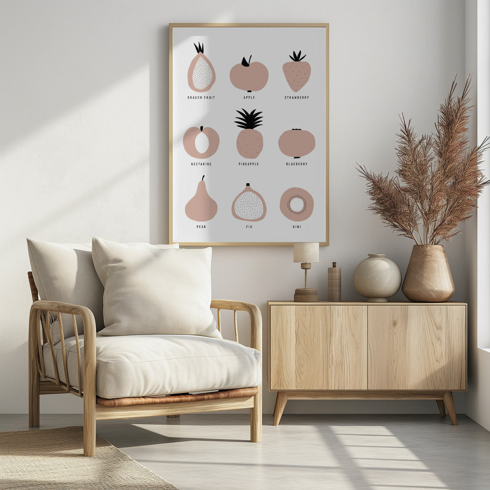 Minimalist Fruit Grid | Poster