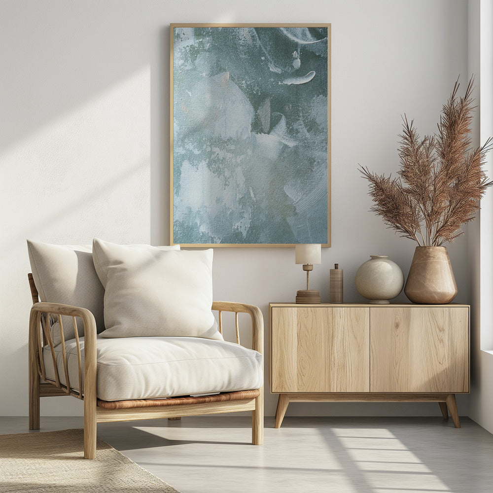 Green and White Acrylic | Poster