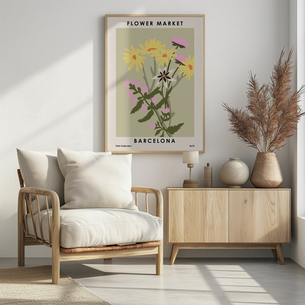 Flower Market Barcelona | Poster