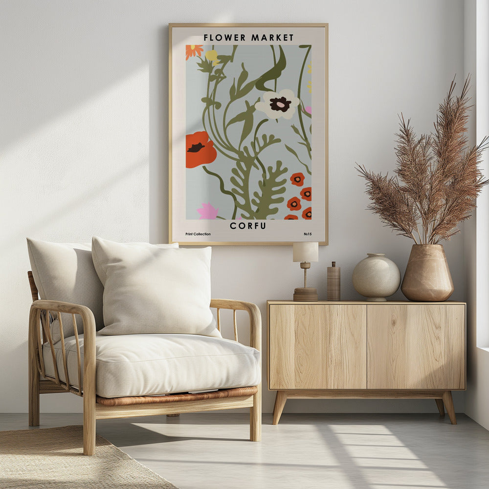 Flower Market Corfu | Poster