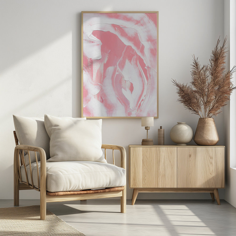 Harmonious Blend Of Pink And White Hues | Poster