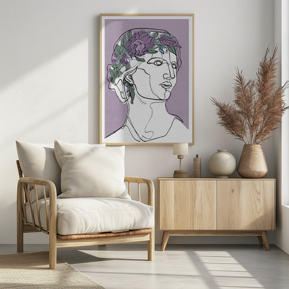 Floral Outline Muse | Poster