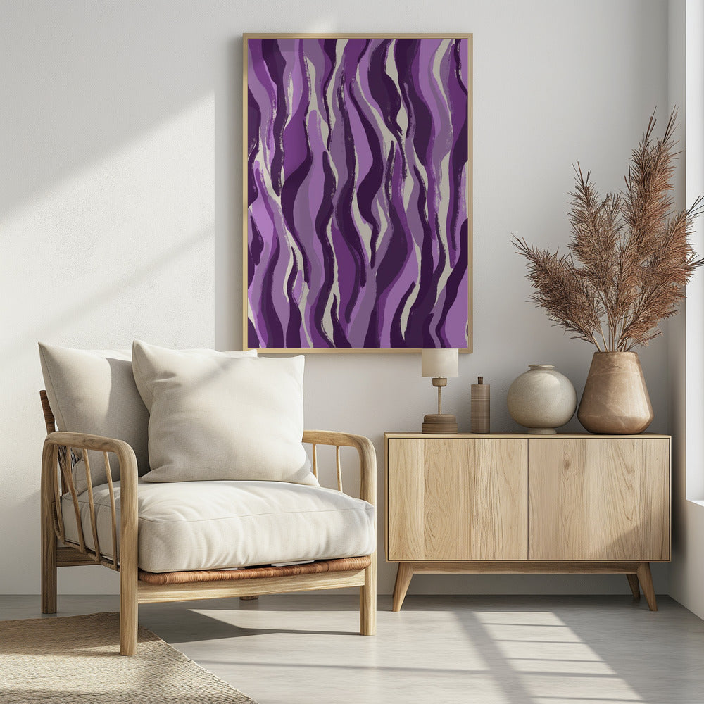 Purple Flame Waves | Poster