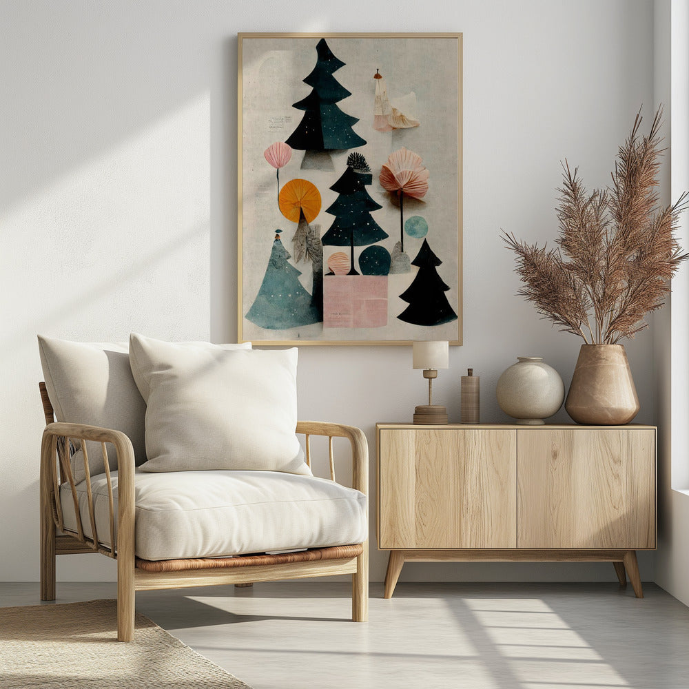 Cute Pine Tree Composition | Poster