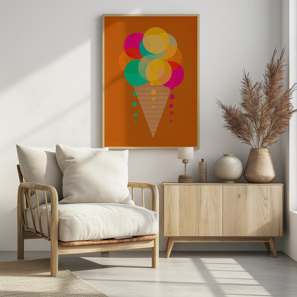 Rainbow Cone Delight | Poster