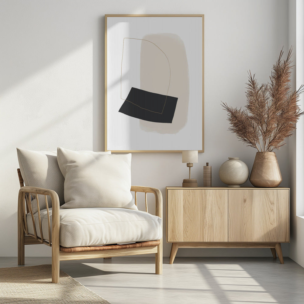 Geometric Shapes and Simple Lines in Neutral Tones | Poster