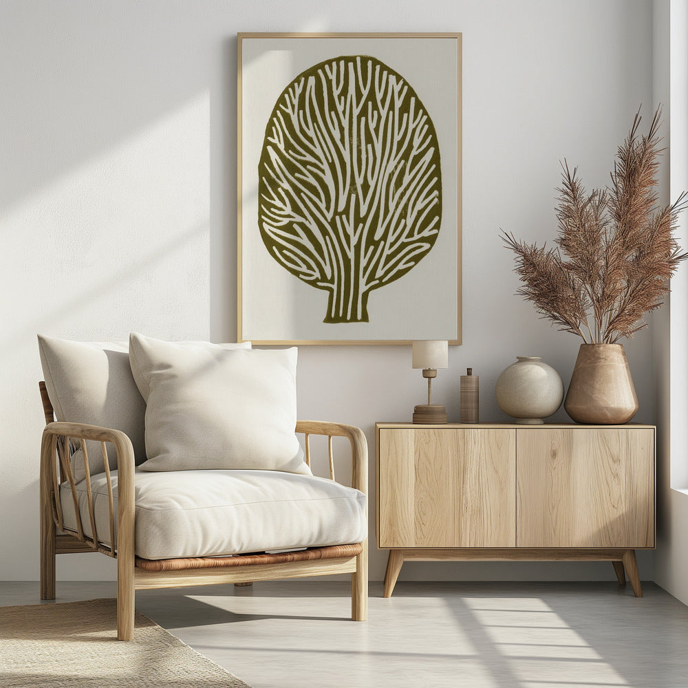 Linocut Tree | Poster