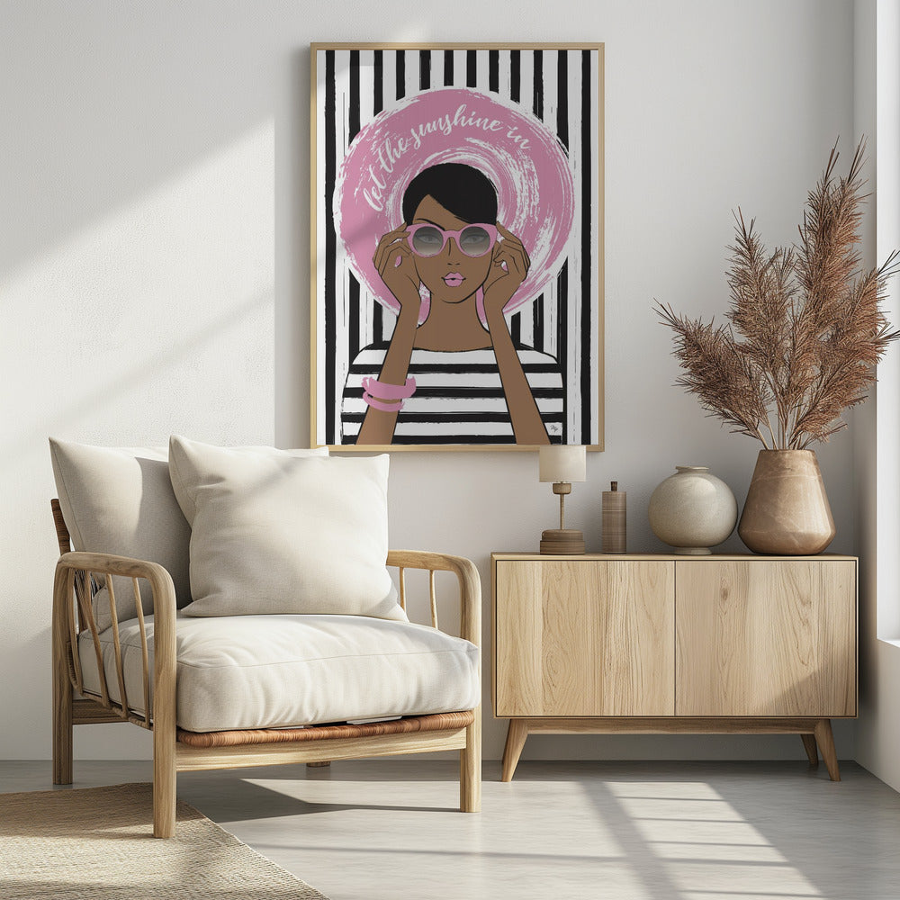 Woman in Pink Sunglasses | Poster