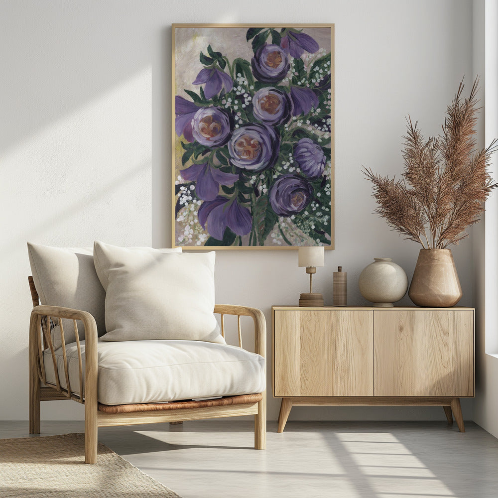 Aaliyah painterly English roses | Poster
