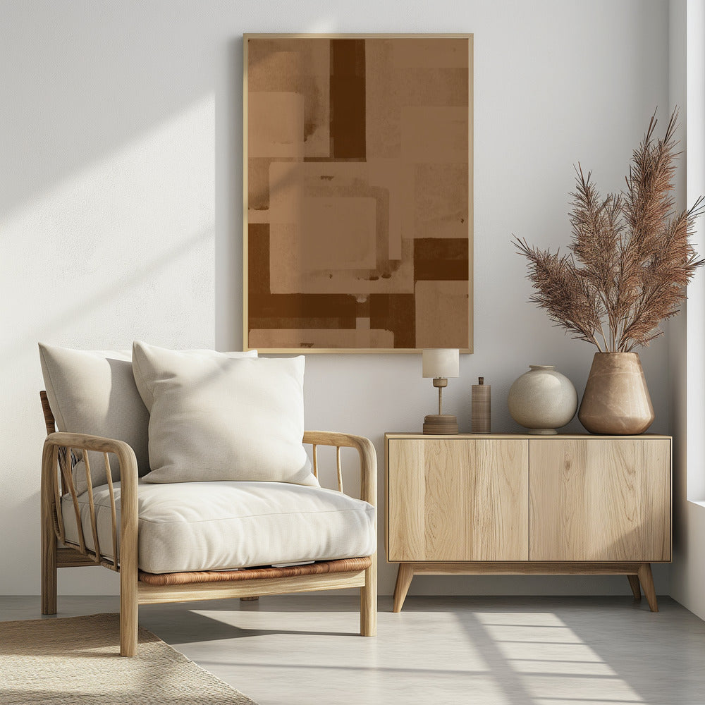 Sepia Geometric Flow | Poster