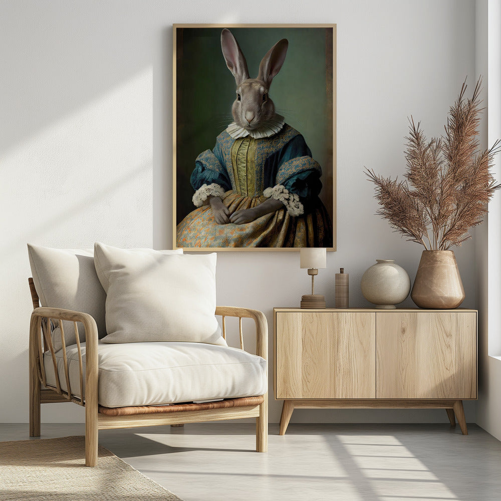 Regal Hare Portrait | Poster