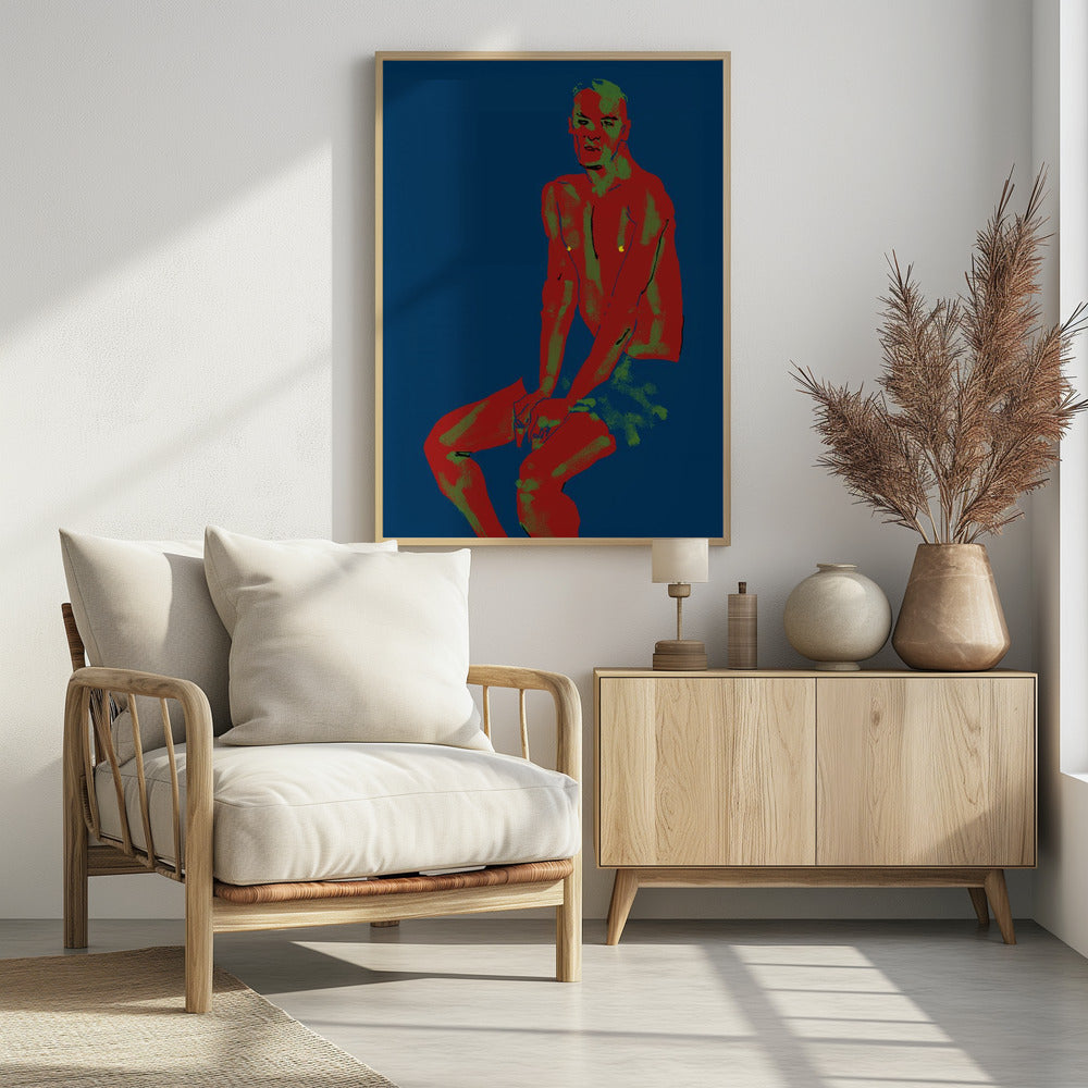 A Man Posing Blue | Poster