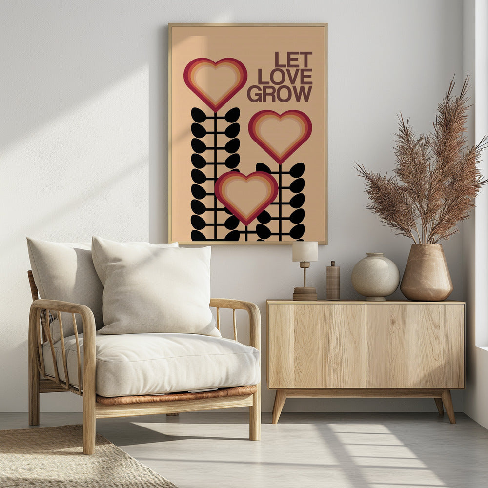Let Love Grow Cream | Poster