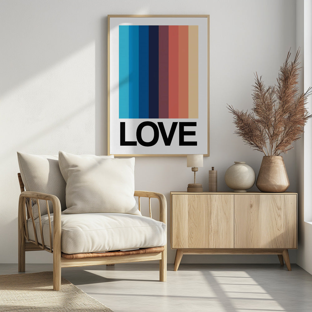 Mirror Stripe LOVE | Poster