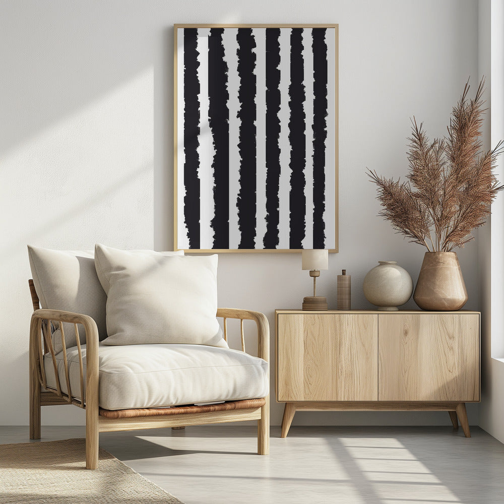 Vertical Stripes With Jagged Edges | Poster
