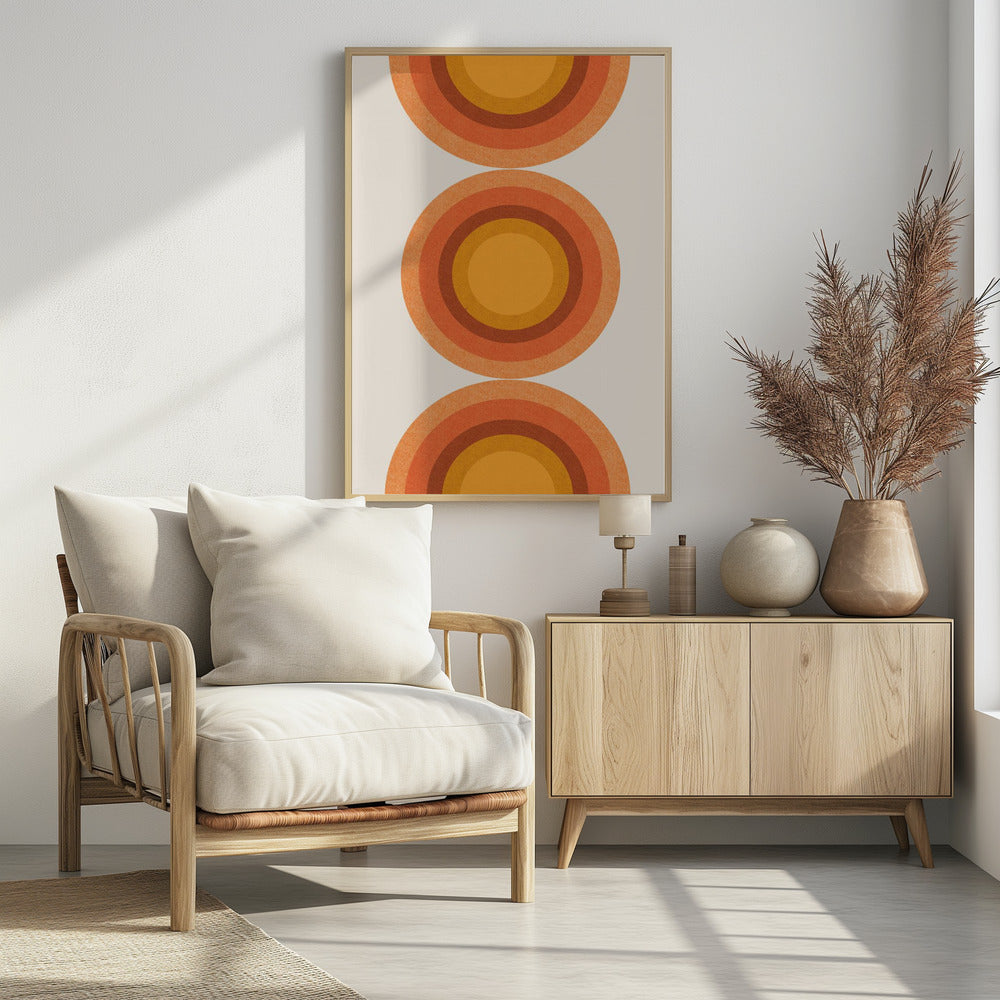 Retro Sun Circles | Poster