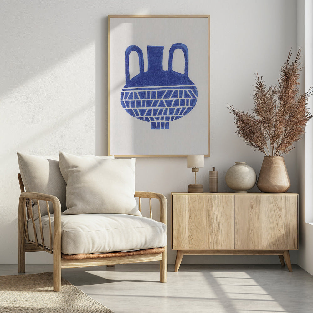 Linocut Vase #6 | Poster