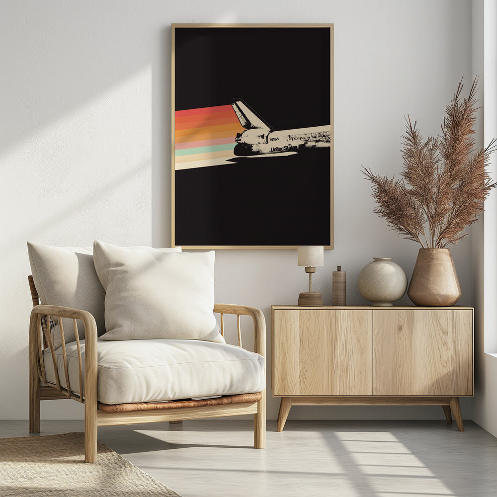 Space Ship Rainbow | Poster